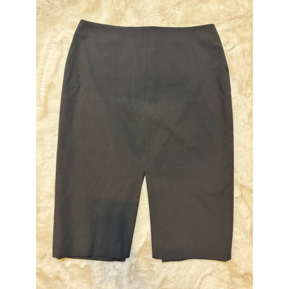 Banana Republic Black Slit Pencil Skirt Size 10 Poly Viscose Fully Lined